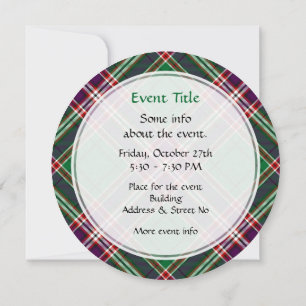 Klan MacFarlane Modern Hunting Tartan Inbjudningar