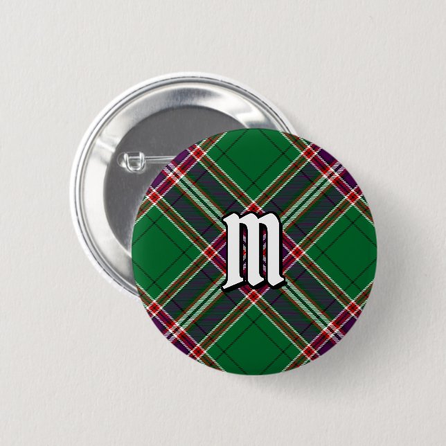 Klan MacFarlane Modern Hunting Tartan Knapp (Framsida & baksida)
