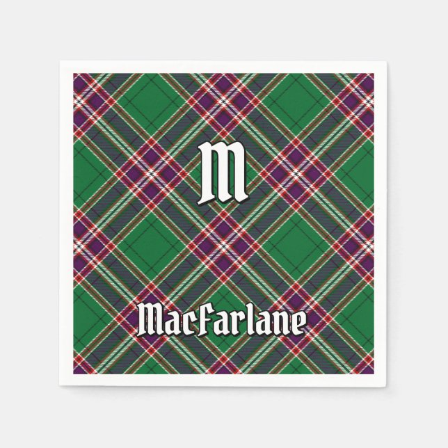 Klan MacFarlane Modern Hunting Tartan Pappersservett (Framsidan)