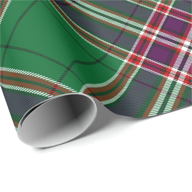Klan MacFarlane Modern Hunting Tartan Presentpapper (Rullad Hörn)