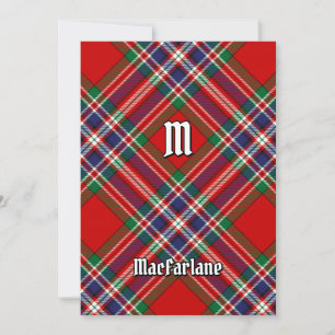 Klan MacFarlane Red Tartan Inbjudningar