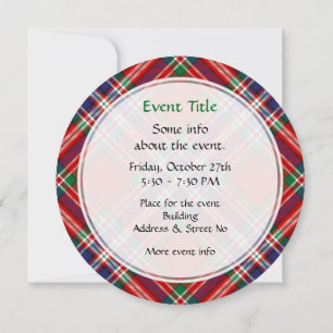 Klan MacFarlane Red Tartan Inbjudningar