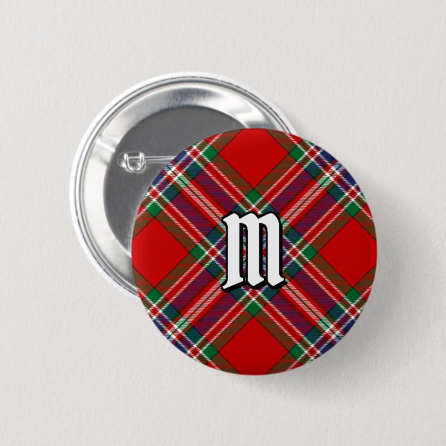 Klan MacFarlane Red Tartan Knapp (Framsida & baksida)