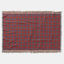 Klan MacFarlane Tartan Red and Blue Scottish Play Filt