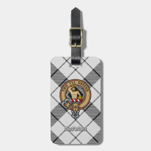Klan MacFarlane Vapensköld över Black and White Ta Bagagebricka
