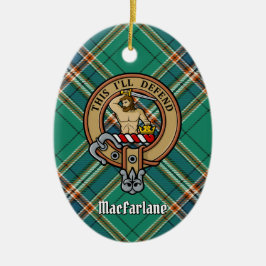 Klan MacFarlane-Vapensköld över tidigare jakt på T Julgransprydnad Keramik