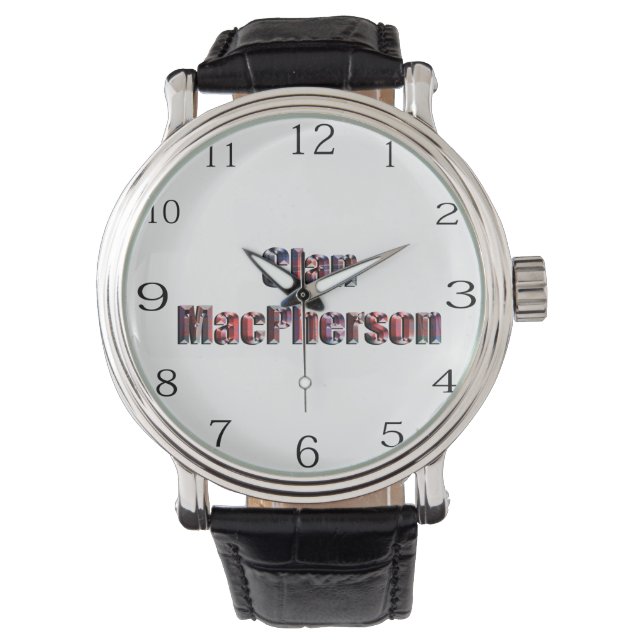 Klan Macferson Tartan Namn, titta på Armbandsur (Framsida)