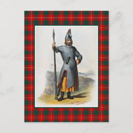 Klan MacFie Vintage Illustration Tartan Ram Vykort