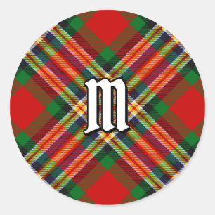 Klan MacGill Tartan Classic Round Sticker Runt Klistermärke