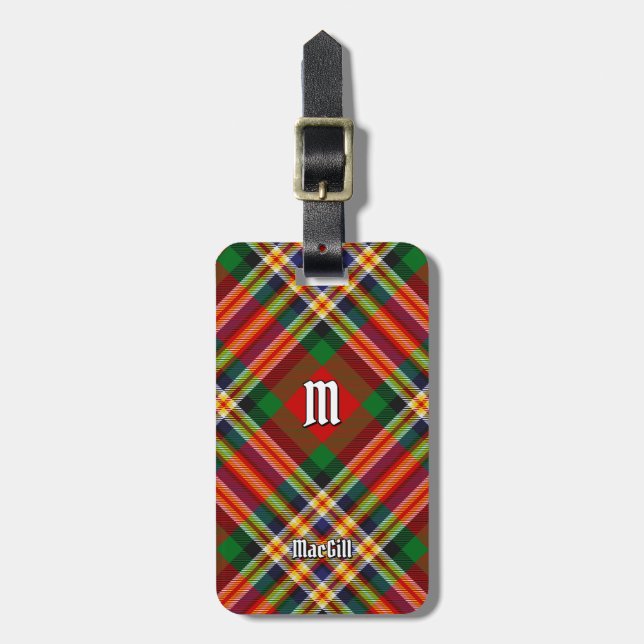 Klan MacGill Tartan Luggage Tag Bagagebricka (Vertikal Framsida)