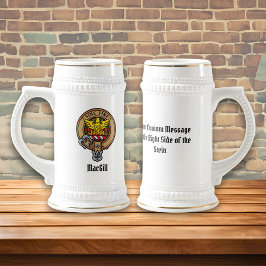 Klan MacGill-Vapenskölden över Tartan Beer Stein Sejdel