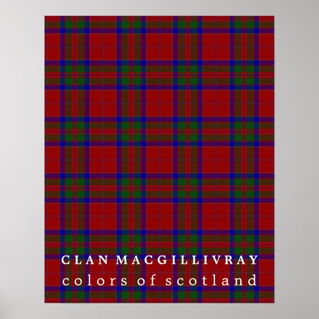 Klan MacGillivray Färg av Scotland Tartan Poster (Framsidan)