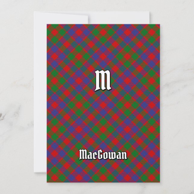 Klan MacGowan Tartan Inbjudningar (Framsida)