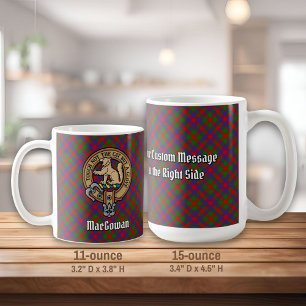 Klan MacGowan-Vapensköld över Tartan Kaffemugg