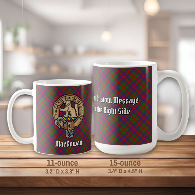 Klan MacGowan-Vapensköld över Tartan Kaffemugg (Skapare uppladdad)