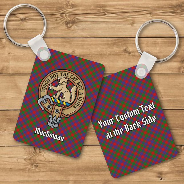 Klan MacGowan-Vapensköld över Tartan Nyckelring (Skapare uppladdad)