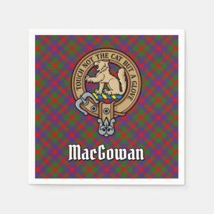 Klan MacGowan-Vapensköld över Tartan Pappersservett