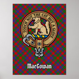 Klan MacGowan-Vapensköld över Tartan Poster