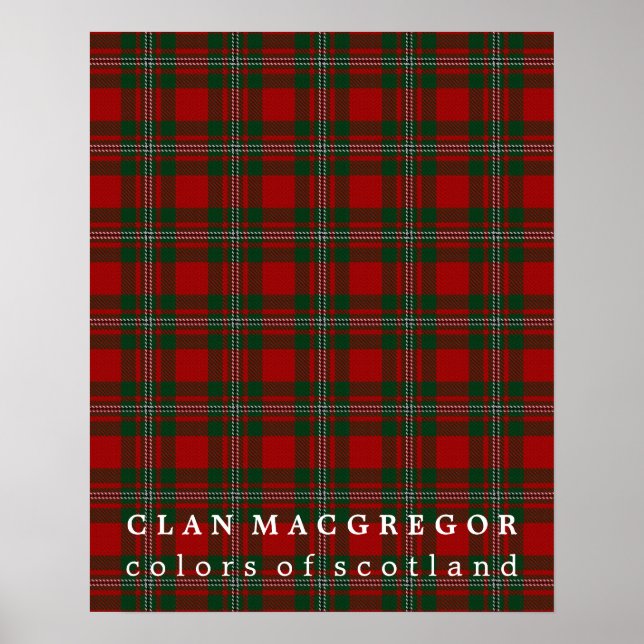 Klan MacGregor Färg of Scotland Tartan Poster (Framsidan)