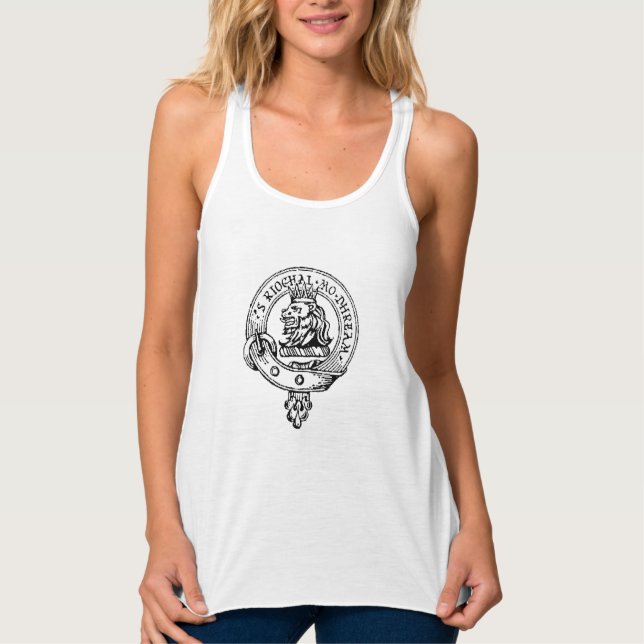 Klan MacGregor Tanktop White Linne Med Racerback (Framsida)