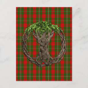Klan MacGregor Tartan och Celtic Livets träd Vykort