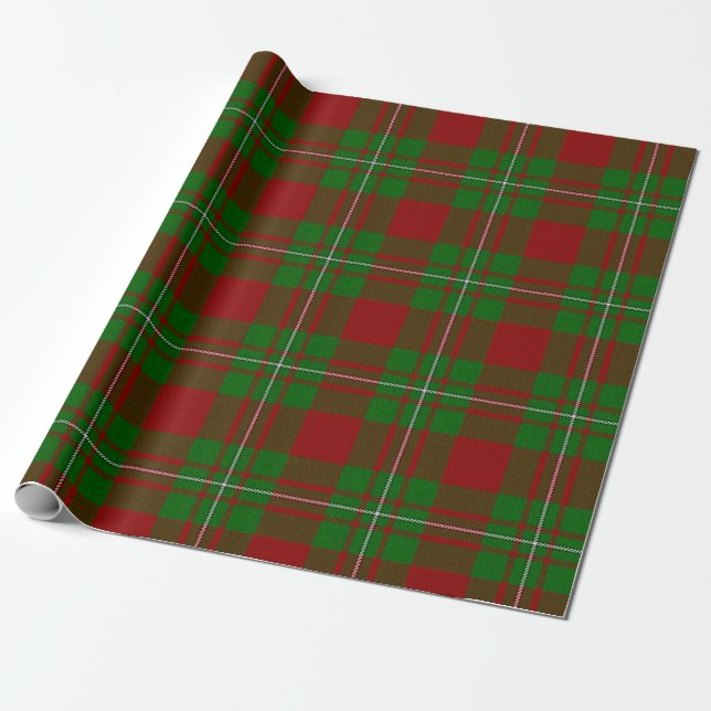 Klan MacGregor Tartan Presentpapper (Utrullad)