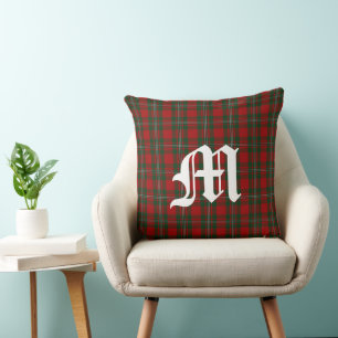 Klan MacGregor Tartan Randig Monogram Kastkudde Kudde