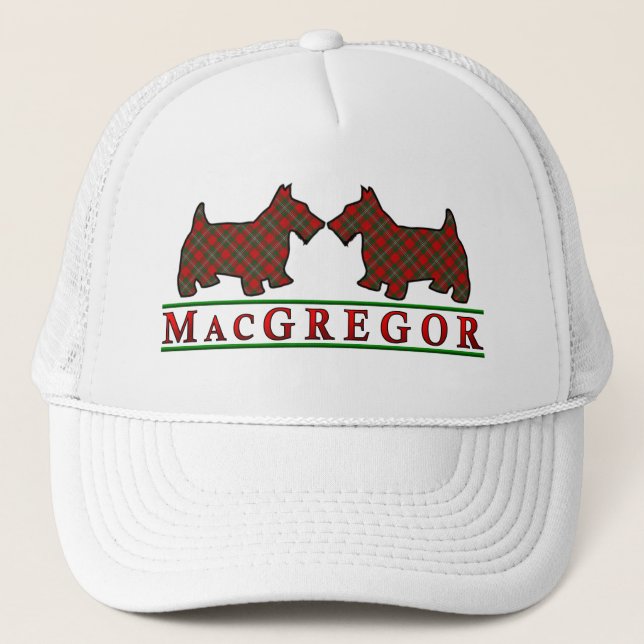 Klan MacGregor Tartan Scottie Hundar Keps (Framsida)