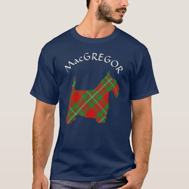 Klan MacGregor Tartan & Scottie T-Shirt (Framsida)