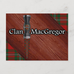 Klan MacGregor Tartan Sgian Dubh Blade Vykort