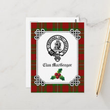 Klan MacGregor Vapensköld Badge & Tartan Helgdag