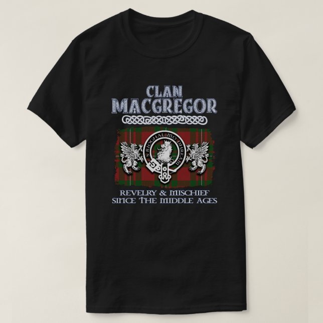 Klan MacGregor vapensköld Scottish klans Scottish  T Shirt (Design framsida)