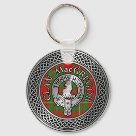 Klan MacGregor Vapensköld & Tartan Knot Nyckelring