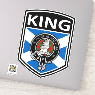 Klan MacGregor Vapensköld & Tartan Saltire - Kung Klistermärken