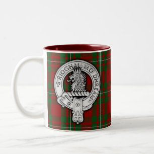 Klan MacGregor Vapensköld & Tartan Två-Tonad Mugg