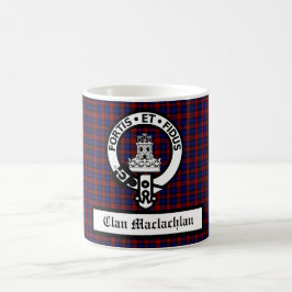 Klan Machlachlan Vapensköld Badge & Tartan Anpassa Kaffemugg