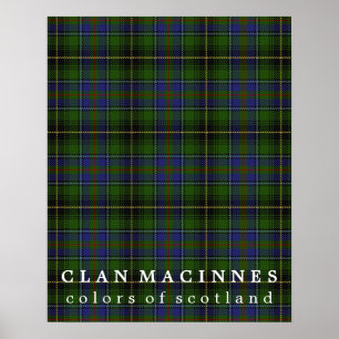 Klan MacInnes Färg av Scotland Tartan Poster