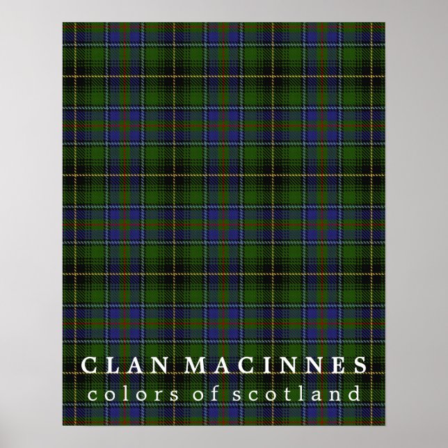 Klan MacInnes Färg av Scotland Tartan Poster (Framsidan)