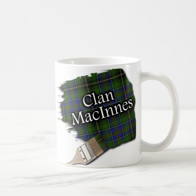 Klan MacInnes Tartan Paint Pensel Kopp Mugg (Höger)