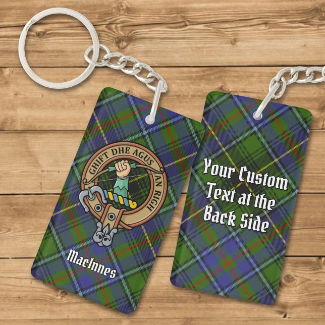 Klan MacInnes-Vapensköld över Tartan (Skapare uppladdad)