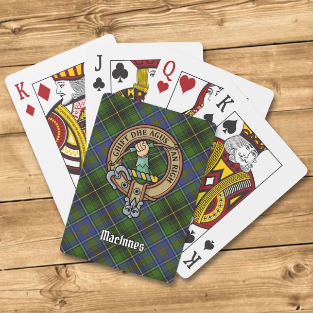 Klan MacInnes-Vapensköld över Tartan Casinokort (Skapare uppladdad)
