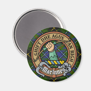 Klan MacInnes-Vapensköld över Tartan Magnet