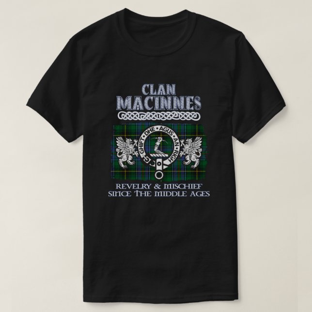 Klan MacInnes vapensköld Scottish klans Scottish S T Shirt (Design framsida)