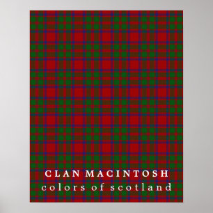 Klan MacIntosh Färg of Scotland Tartan Poster