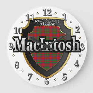 Klan MacIntosh Tartan Scottish Dream Clock Stor Klocka