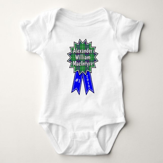 Klan MacIntyre #1 Award Blue Ribbon T Shirt (Framsida)