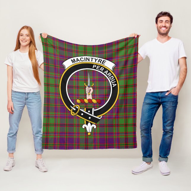 Klan MacIntyre of Glenorchy lila Tartan Play Fleecefilt (På plats)