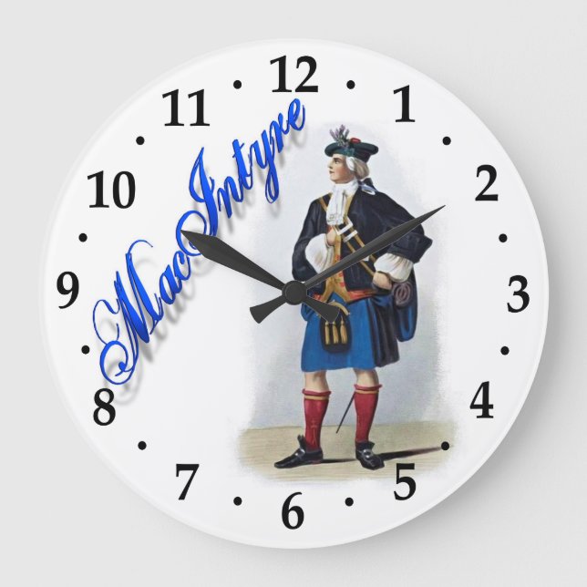 Klan MacIntyre Scottish Dream Clock Stor Klocka (Framsida)
