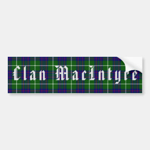 Klan MacIntyre Tartan Bumper Sticker Bildekal