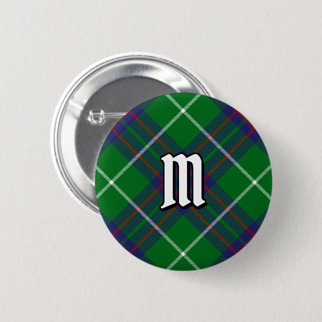 Klan MacIntyre Tartan Button Knapp (Framsida & baksida)